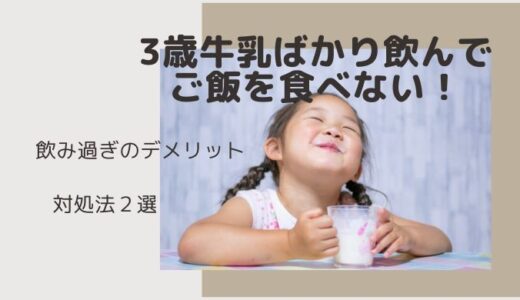 3歳牛乳ばかり飲む！デメリットは？牛乳貧血に注意！